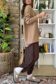 Charli Honeycomb Oversized Turtle Knit Camel